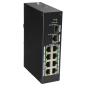 XS-SW09-C-DIN - X-Security - Switch Industriale - 8 porte RJ45 + 1 Uplink GIGA + 1 SFP - Velocità 10/100 Mbps - Plug &amp Play -