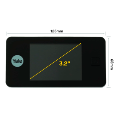 YALE-DOORVIEWER500-SILVER - Spioncino digitale - Telecamera 0.3 Mpx | Angolo di visione 105º - Monitor LCD TFT 3.2" - Porte con