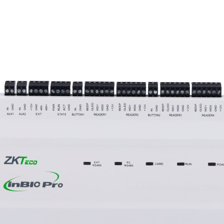 ZK-INBIO260PRO - Controller di accesso con identificazione multipla - Riconoscimento Facciale, impronta digitale, scheda, QR din