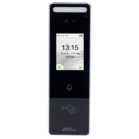 ZK-SPEEDFACE-V3L-RF-W - Controllo accessi e presenza IP65 - Riconoscimento Facciale, scheda EM e PIN - 3.000 schede | 200.000 re