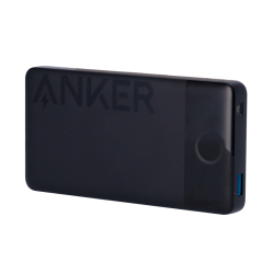 ANK-123-POWERCORE-B - Anker Power Bank - Capacità 10000mAh - Ingresso USB-A - Uscite USB-C, Micro USB-C e USB-A - Schermo LCD - 