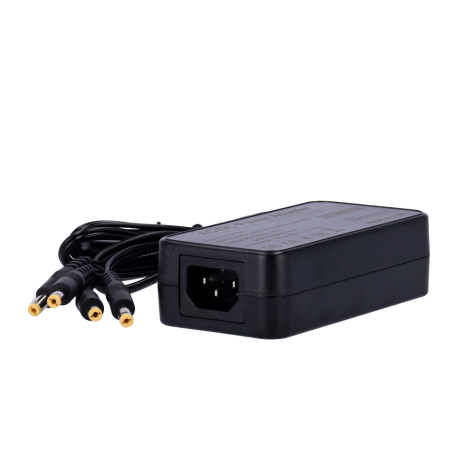 DC12V5A - Alimentatore a commutazione - Uscita DC 12 V 5 A - 4 uscite - Stabilizzato - 105 (P) x 33 (I) x 45 (H) mm - 320 g