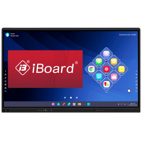 IB-TE-MP-55E1-V3 - Schermo interattivo IBOARD 55'' 4K - Risoluzione 3840x2160 - Ingressi HDMI, VGA, DP, Type-C, LAN, USB, OPS - 