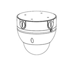 PFA138 - Scatola di giunzione - Per telecamere dome - Per esterni - Installazione a tetto o parete - Colore bianco - Passacavo