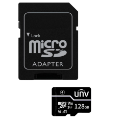 UV-TF-128G-T-C - Scheda microSD con adattatore Uniview - Capacità 128 GB - Classe 10 | Velocità R/W: 75/35 MB/s - Cicli E/P: fin