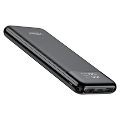 VG-W1087 - VEGER Power bank con display LCD - Capacità 10000mAh - Ingressi USB-C, Micro USB - Uscite USB-C, USB-A - Carica 2 dis