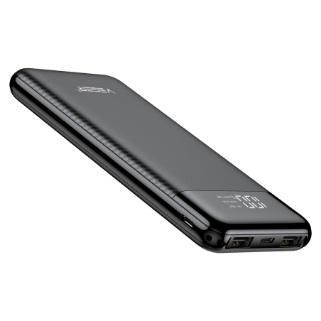 VG-W1087 - VEGER Power bank con display LCD - Capacità 10000mAh - Ingressi USB-C, Micro USB - Uscite USB-C, USB-A - Carica 2 dis