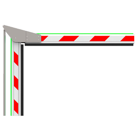 ZK-PROBG-BOOM230-L - Braccio della barriera di parcheggio - Compatibile con ZK-PROBG3130x-LED - Braccio angolato a 90º di 3 m - 