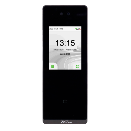 ZK-VL-SENSEFACE-3B-2-W - Controllo accessi e presenza IP65 - Riconoscimento Facciale, scheda MF e PIN - 3.000 volti | 150.000 re