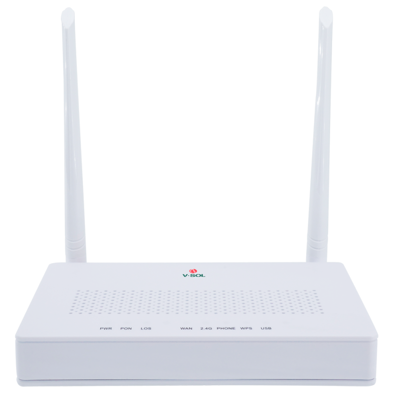 VSOL-HG325N - V-SOL Router ONT Wi-Fi 4 - 1X PON 4x LAN RJ45 10/100/1000Mbps 1x RJ11 - 802.11 b/g/n - Ideale per l'FTTH domestico