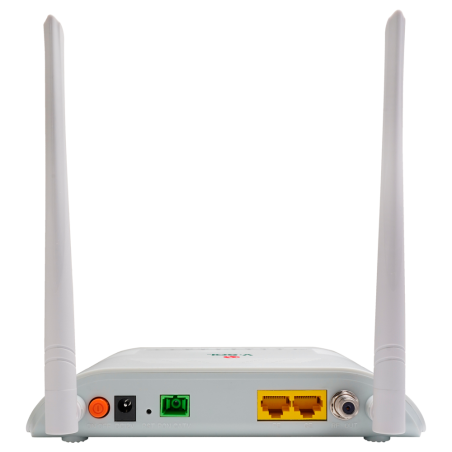 VSOL-V2802GWT - V-SOL Router ONT Wi-Fi 4 CATV - 1X PON 1x LAN RJ45 FE 1x LAN RJ45 GE 1x CATV - 802.11ac 2x2 dual band 2.4 e 5GHz