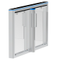 ZK-TS-COMET-S1200-600 - Varco ad accesso bidirezionale - Anta a battente in acrilico - Orari, allarmi e modalità di apertura - L