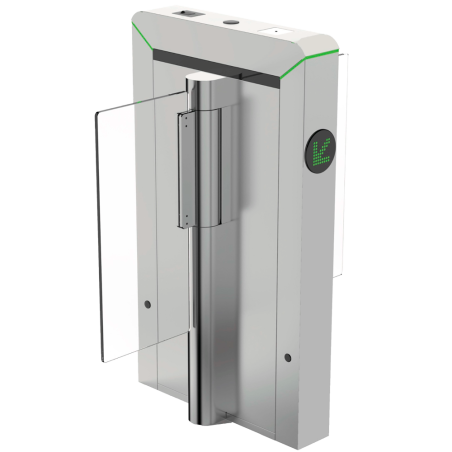 ZK-TS-MARS-S120-SS-600 - Varco ad accesso bidirezionale - Portello compatto con barriera in acrilico pieghevole - Orari, allarmi