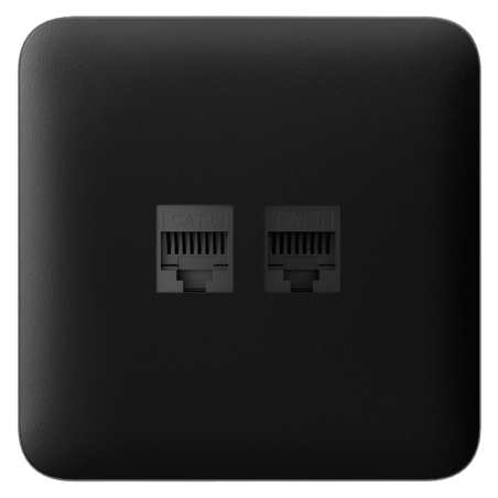 AJ-SOLOCOVER-LAN-B - Tapa lateral para enchufe Ethernet - Compatible con AJ-OUTLETCORE-LAN-B - Incluye marco individual - Color