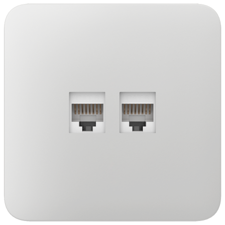 AJ-SOLOCOVER-LAN-W - Tapa lateral para enchufe Ethernet - Compatible con AJ-OUTLETCORE-LAN-W - Incluye marco individual - Color