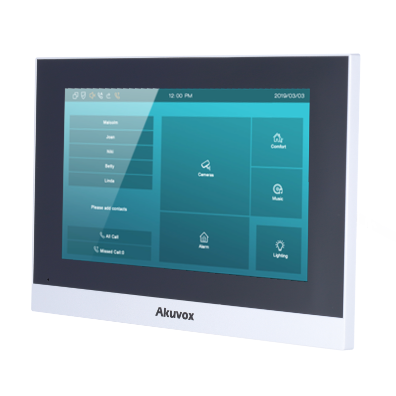 AK-C313W-LP-2 - Monitor Linux per videocitofono - Schermo TFT di 7" - Audio bidirezionale Crystal Clear - 2 fili LP, WiFi, SIP s AK-C313W-LP-2 - Monitor Linux per videocitofono - Schermo TFT di 7" - Audio bidirezionale Crystal Clear - 2 fili LP, WiFi, SIP s