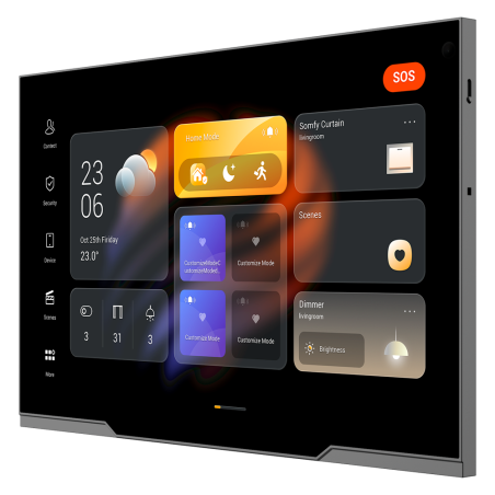 AK-PHX1-KNX-EU - Monitor Android 12.0 per domotica - Schermo TFT da 12" | Applicazioni di terze parti - Audio bidirezionale | Mo