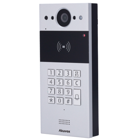 AK-R20K-L - Videocitofono IP da parete - Telecamera 2 Mp | Audio bidirezionale - Apertura con scheda EM/MF, NFC e PIN | 2 relè -