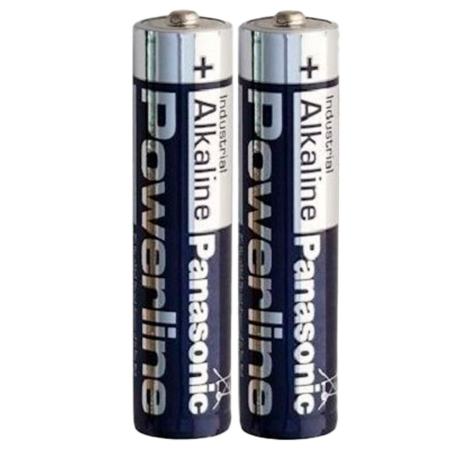 BATT-LR03-P/2P - Panasonic - Batteria AAA/LR03 - Pack di 2 batterie - 1.5 V - Alcalina - Prezzo per batteria. Pack da 2