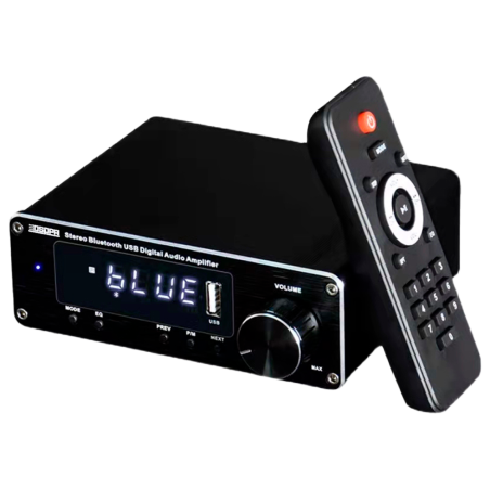 DSPPA-Mini50 - Amplificatore audio - 2 x 60W - Connessione Bluetooth - Riproduzione USB - Preset di equalizzazione - Telecomando