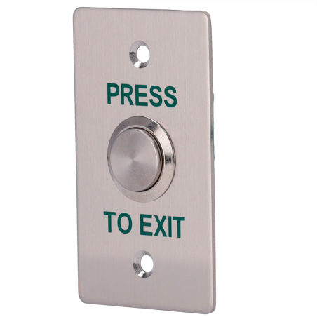 EXITBUTTON303-SLIM - Pulsante di liberazione porta - Uso professionale - Testato 500.000 usi - NO/NC/COM | Montaggio a incasso o