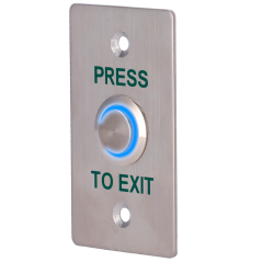 EXITBUTTON303-SLIM-LED - Pulsante di apertura della porta con LED - Uso professionale - Testato 100.000 usi - NO/NC/COM | Montag