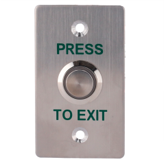 EXITBUTTON303-SLIM-LED - Pulsante di apertura della porta con LED - Uso professionale - Testato 100.000 usi - NO/NC/COM | Montag
