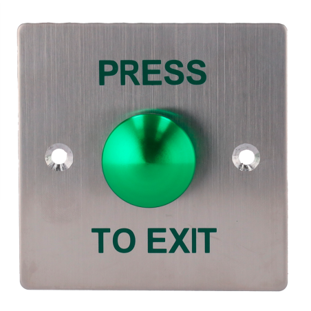 EXITBUTTON305 - Pulsante di liberazione porta - Tipo semisfera - Testato 500.000 usi - NO/COM | Da incasso o a parete - Misure 8