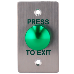 EXITBUTTON305-SLIM - Pulsante di liberazione porta - Tipo semisfera - Testato 500.000 usi - NO/COM | Da incasso o a parete - Mis