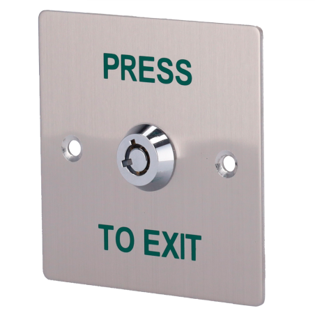 EXITBUTTON307 - Interruttore a chiave - Uso professionale - Testato 500.000 usi - NO/NC/COM | Montaggio a incasso o in superfici