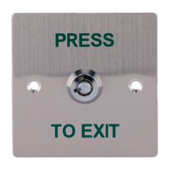 EXITBUTTON307 - Interruttore a chiave - Uso professionale - Testato 500.000 usi - NO/NC/COM | Montaggio a incasso o in superfici