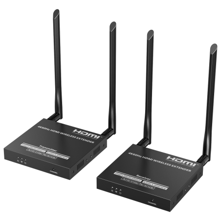 HDMI-EXT-PRO-W-4K60 - Extender wireless del segnale HDMI - Distanza 50 m - Risoluzione 4K - Consente connessioni 1:M - HDMI Loop
