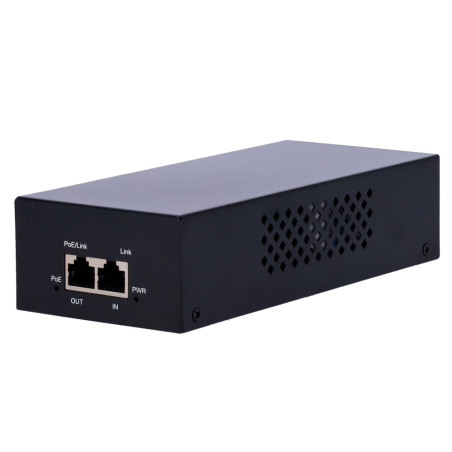 INJ-POE-90W-V2 - Iniettore PoE - Ingresso/Uscita RJ45 10/100/1000 Mbps - Potenza 90 W - Distanza massima 100 m - PoE/PoE+/Hi-PoE