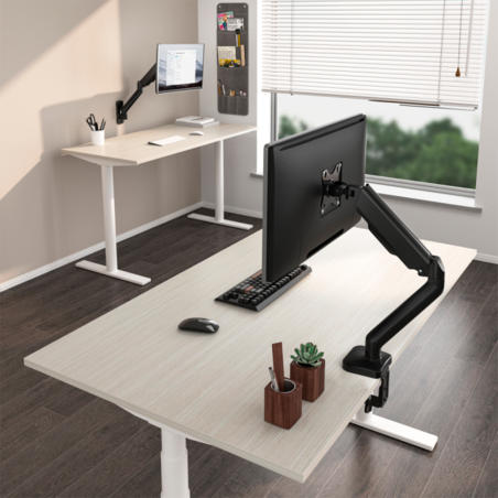 LDT46-C012E - Supporto a braccio per monitor - Installazione a tavolo - Carico massimo 9Kg - Inclinazione -90º +90º - VESA 75x75