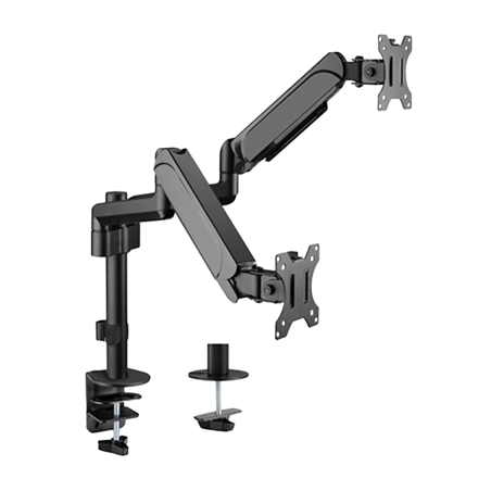 LDT48-C024 - Supporto per doppio monitor - Installazione a tavolo - Carico massimo 9 Kg/braccio - Inclinazione -35º +35º - VESA 