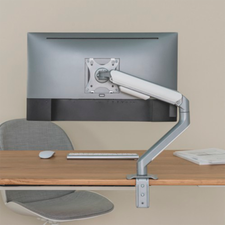 LDT63-C012-SILVER - Supporto a braccio per monitor - Installazione a tavolo - Carico massimo 9Kg - Inclinazione -55º +55º - VESA