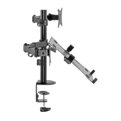 LDT66-C024ML - Supporto a braccio per monitor e PC - Installazione a tavolo - Carico massimo 9Kg - Inclinazione -45º +45º - VESA