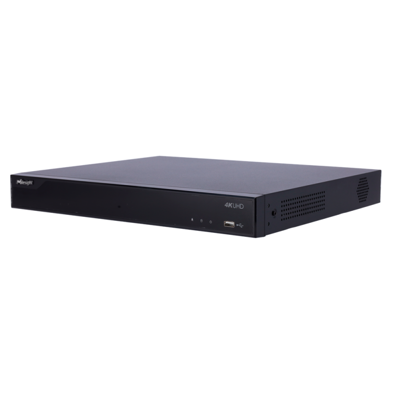 MS-N5016-NPE - Milesight 4K PoE NVR 5000 series - Resolución máx. 4K | 16 canales / 16 puertos PoE - Ancho de banda 160/160Mbps 