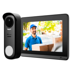 NVS-VIDEOINTERCOM-WIRELESS - Kit Videocitofonico Nivian Wireless WiFiHaLow - Postazione esterna wireless + Monitor WiFi - Postaz