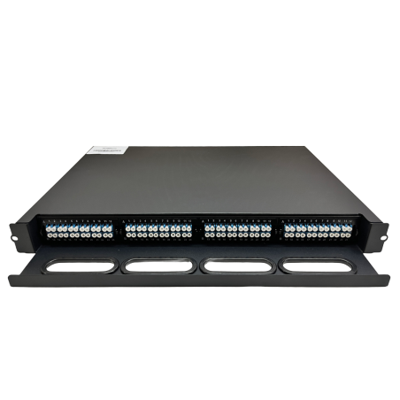 PP-FIBER-4-12 - Patch panel in fibra - 48 porte LC Duplex - 4 moduli con 12 adattatori LC Duplex ciascuno - Pigtail non incluso
