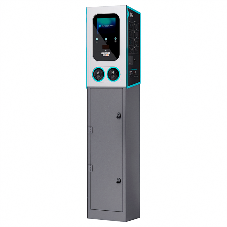 RD-GEMINI-22-M1-P2+RD-GEMINI-POLE - Cargador doble toma con pedestal incluido - Potencia 2x22kW / 32A / Trifásica - Conector tip