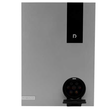 RD-NEO-22-S-SILVER - Colonnina di ricarica per veicoli elettrici - Potenza 22kW / 32A / Trifase - Connettore tipo 2 - Protezione