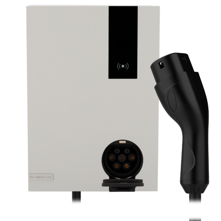 RD-NEO-7-C5-WHITE - Colonnina di ricarica per veicoli elettrici - Potenza 7,4 kW / 32A / Monofase - Connettore tipo 2 - Protezio