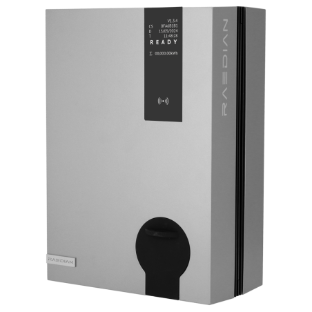 RD-NEO-7-S-SILVER - Colonnina di ricarica per veicoli elettrici - Potenza 7,4 kW / 32A / Monofase - Connettore tipo 2 - Protezio