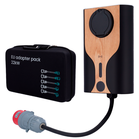 RD-NORA-22-C3-NCB22-EU - Kit di caricabatterie portatili + adattatori per prese - Potenza 22kW / 32A / Trifase - Connettore tipo