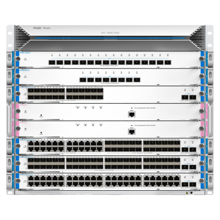 RG-NBS7006 - Reyee Switch Layer L3 modulare - 6 Slot di Espansione (dimensione totale di 9U) - Fino a 288 porte GE / 288 SFP GE 