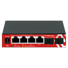 SF-SW06-2AZXF - Switch Multigagibit 2,5Gbps - 4 puertos + 2 Uplink SFP 10G - Velocidad de puertos 2,5/1Gbps - Tasa de reenvío de
