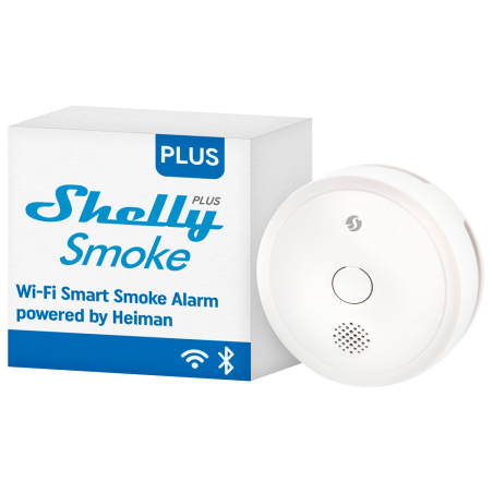SH-PLUS-SMOKE-ALARM - Shelly Plus Smoke Alarm - WiFi 2.4 GHz IEEE802.11 b/g/n - Detector de humo - Batería hasta 3 años - Altame