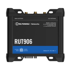 TK-RUT906 - Teltonika Router 4G Industriale - 4 porte Ethernet RJ45 Fast Ethernet - Dual SIM 4G (LTE) Cat 4 fino a 150Mbps - 3x 