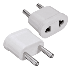 USA-EU-ADAPTER-W - Adattatore - Da Spina tipo A (USA) a Spina tipo F (UE) - Tensione 250V AC - Corrente massima in uscita 10 A -